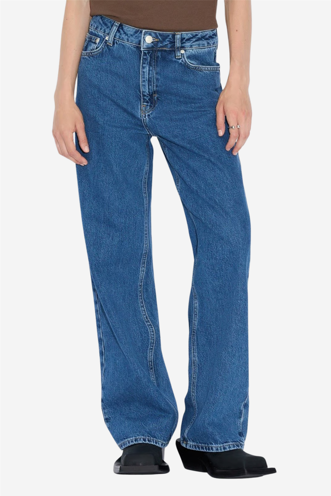 W Wide Jeans Mid Blue