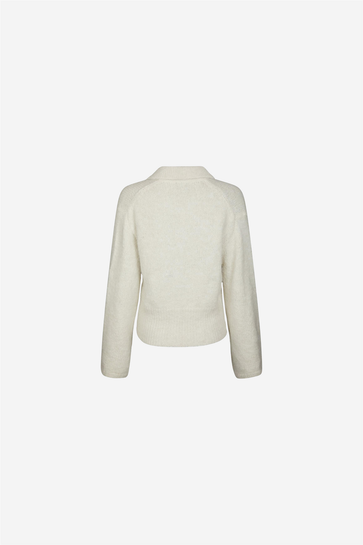 Ramera Fluffy Knit Cardigan Off White