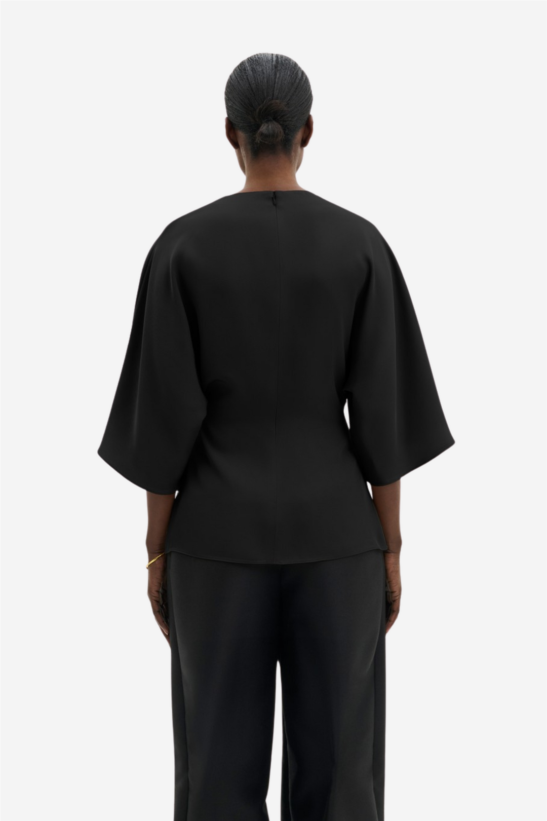 Zilla Brooch Detailed Blouse Black