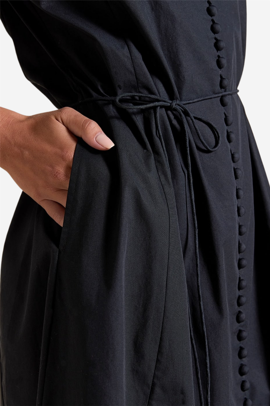 Fleuretta Midi Dress Onyx Black