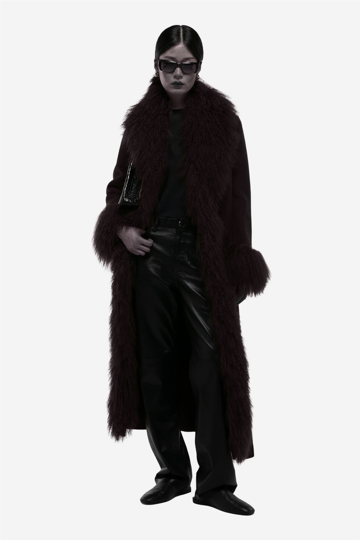 Lola Mongolian Coat Black