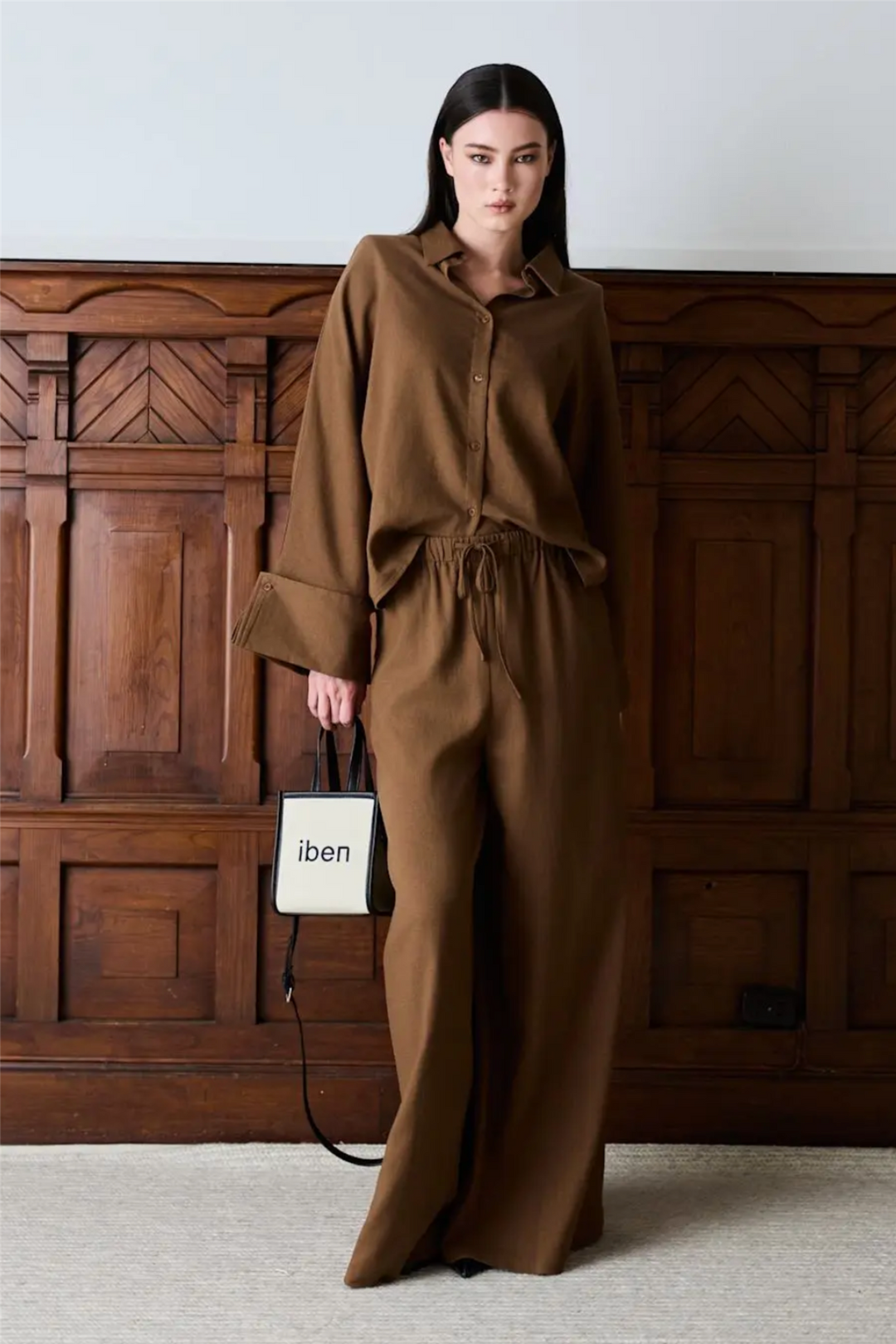 Straw Bag Mini Brown Straw