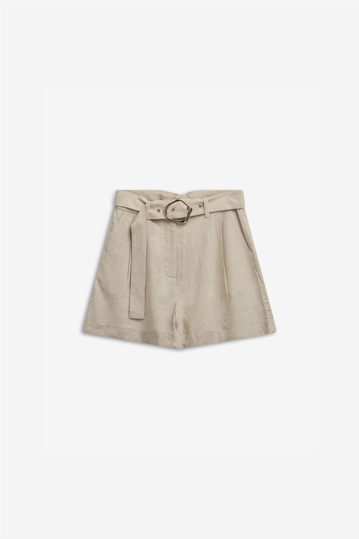 ZEPHYR LINEN SHORTS STRAW
