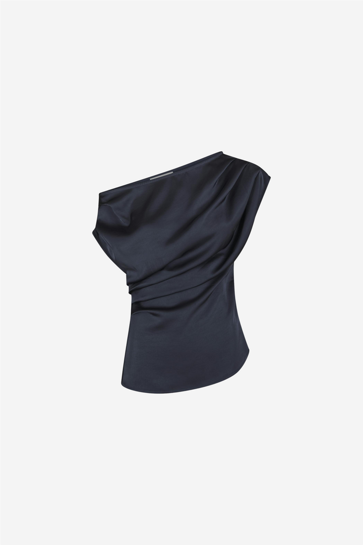 Mabelle Heavy Sateen Top Midnight Blue