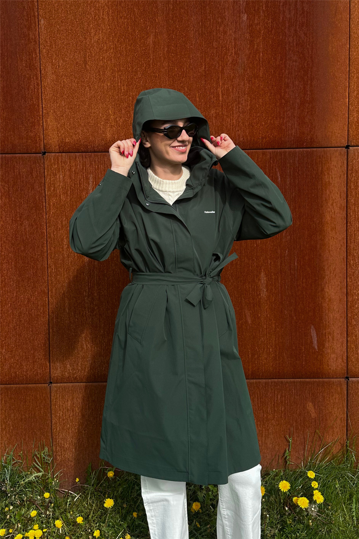 Flow belt jacket dk. Green