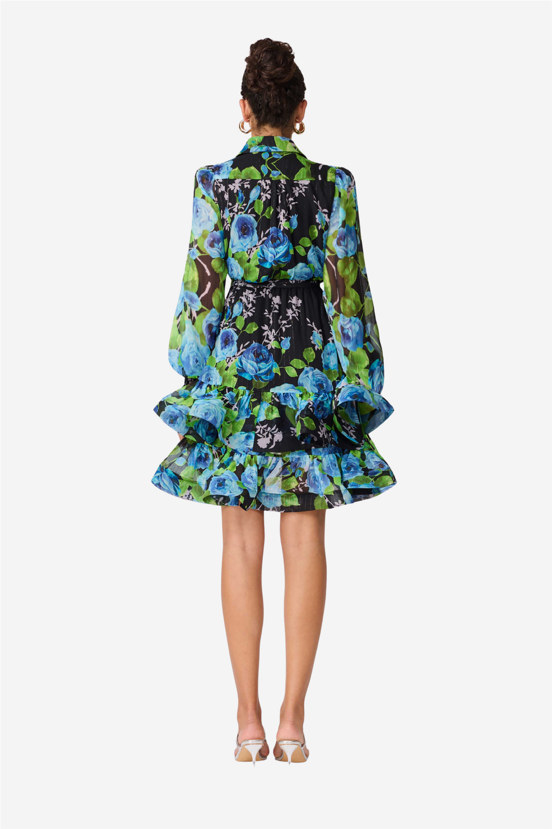 Briony Long Sleeves Mini Dress Blackmulti