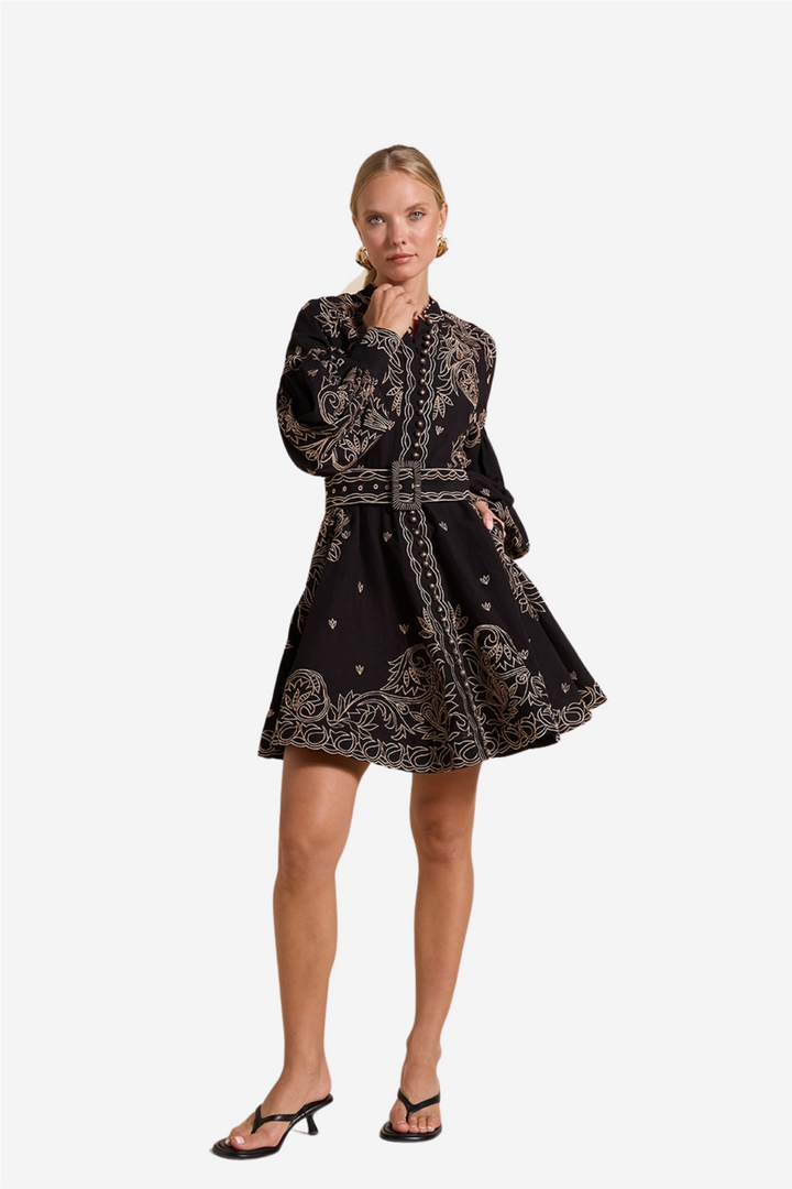 Berite Short Dress Onyx Black