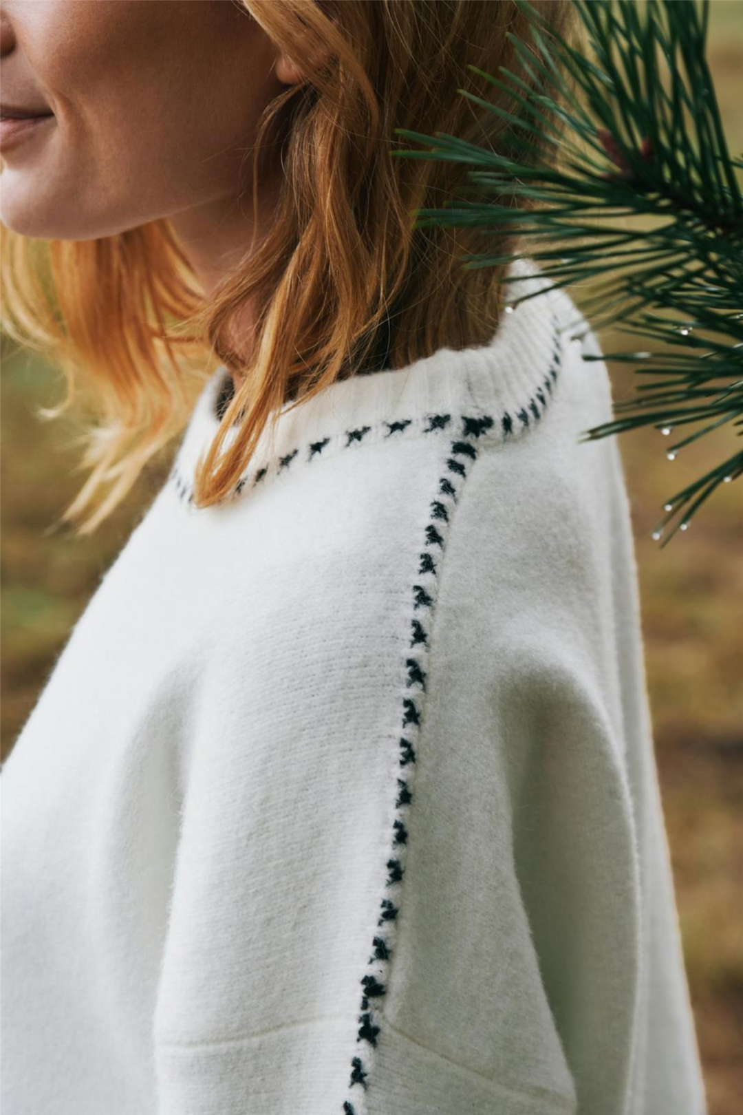 Roeme Knit Stitch Blouse Off White