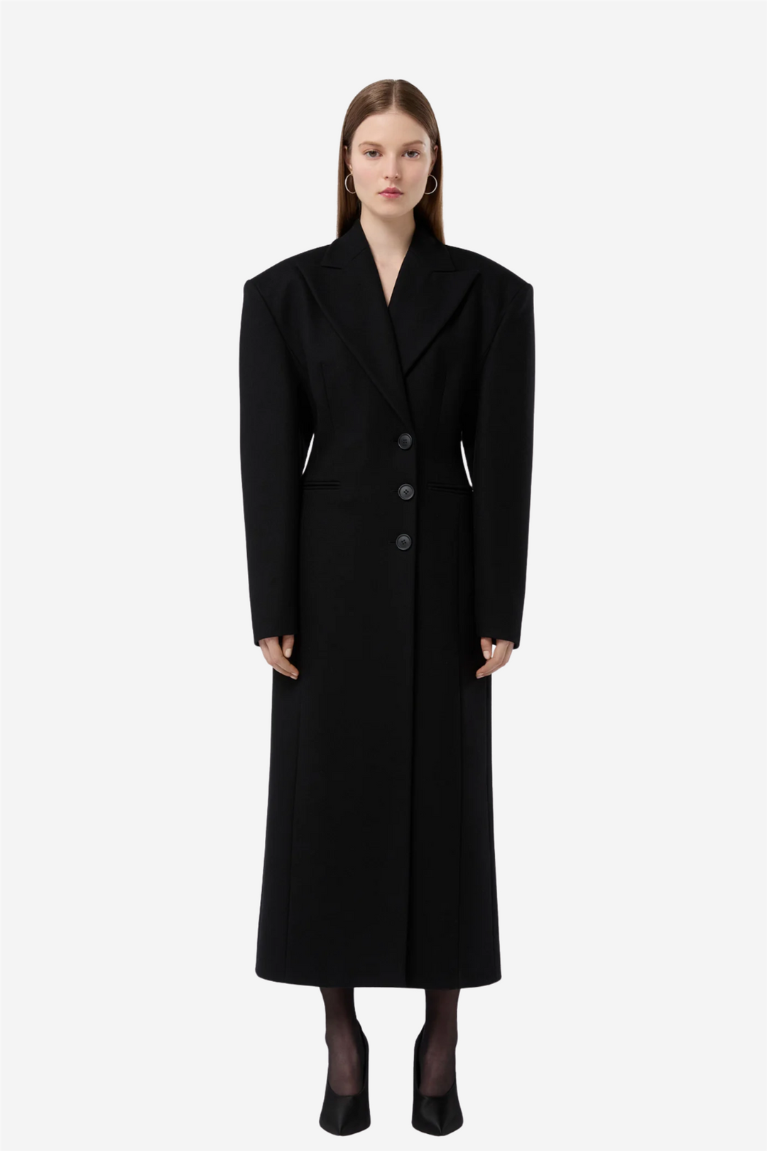 Ottavia Hourglass Coat Black