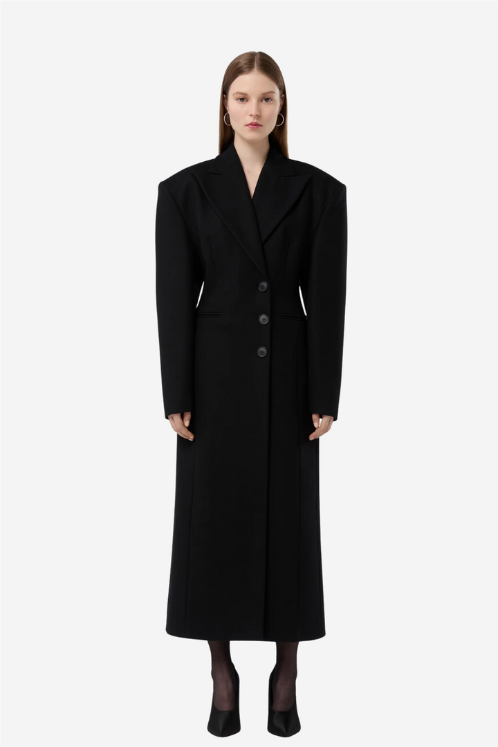 Ottavia Hourglass Coat Black