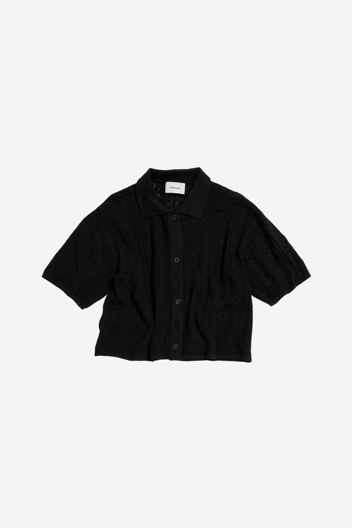 Kelp Crochet Shirt Black