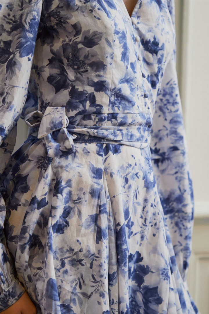 Marise Print Dress Light Blue