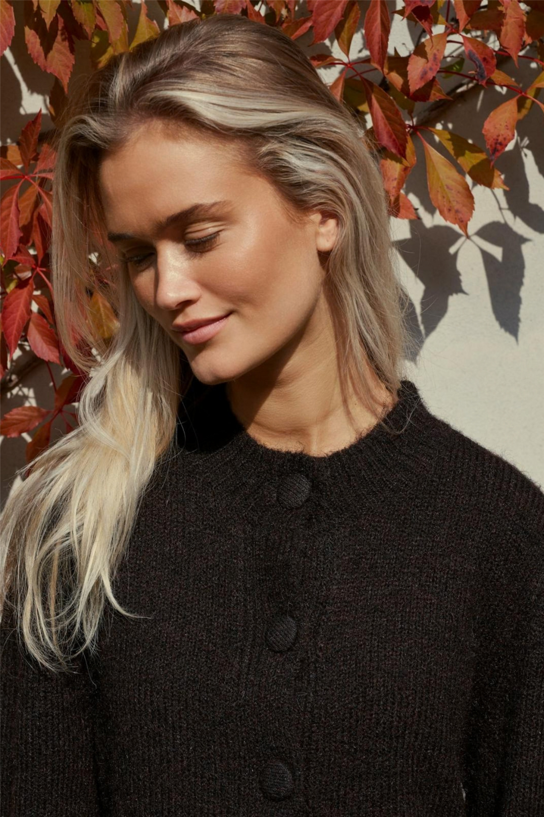 Gio Fluffy Knit Cardigan Dark Brown