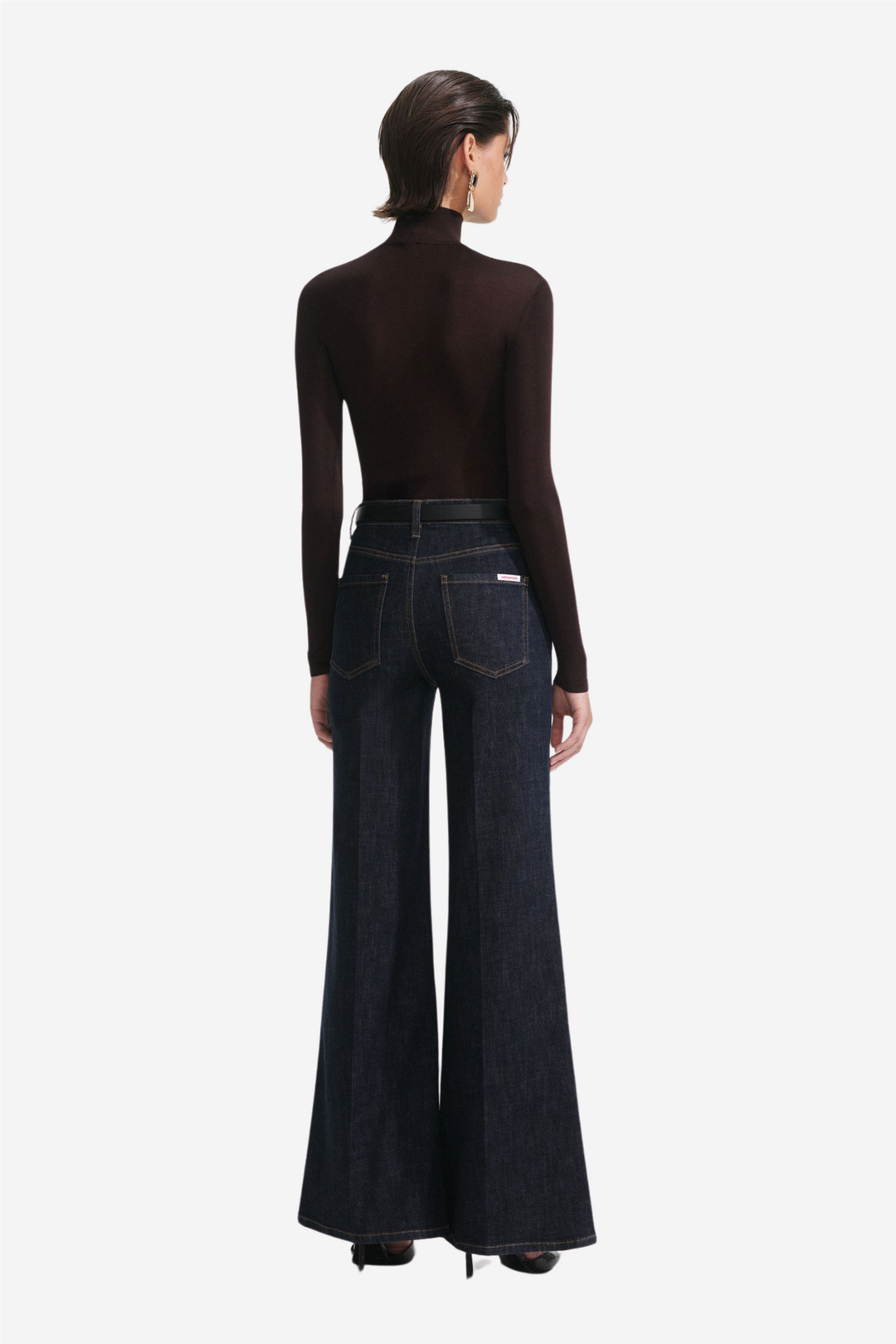 Brown viscose knit top