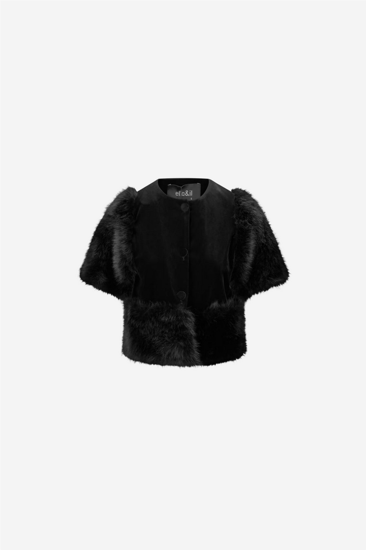 Mone Velour Top Black