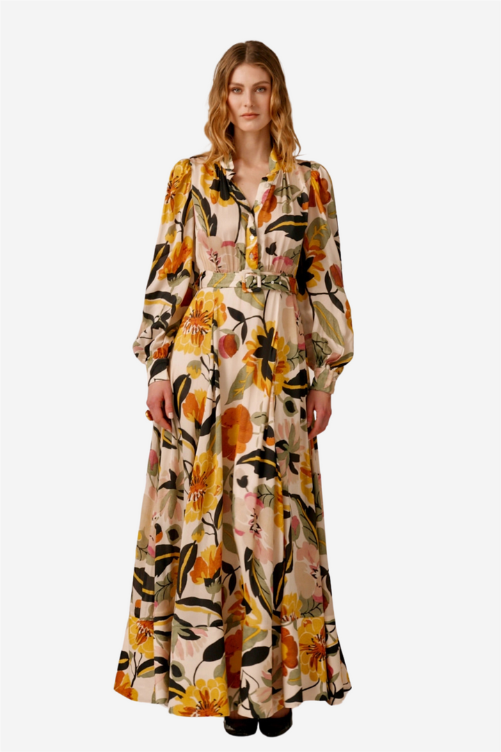 Organza Maxi Dress Spring Bloom