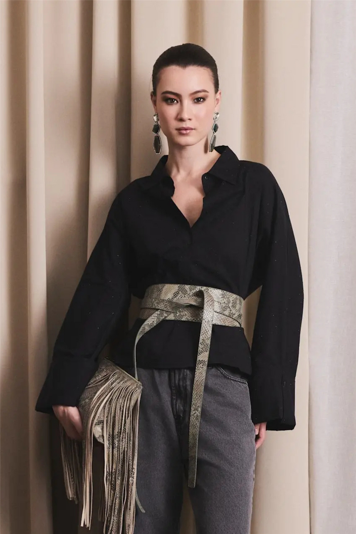Iben Atari Embellished Shirt Black