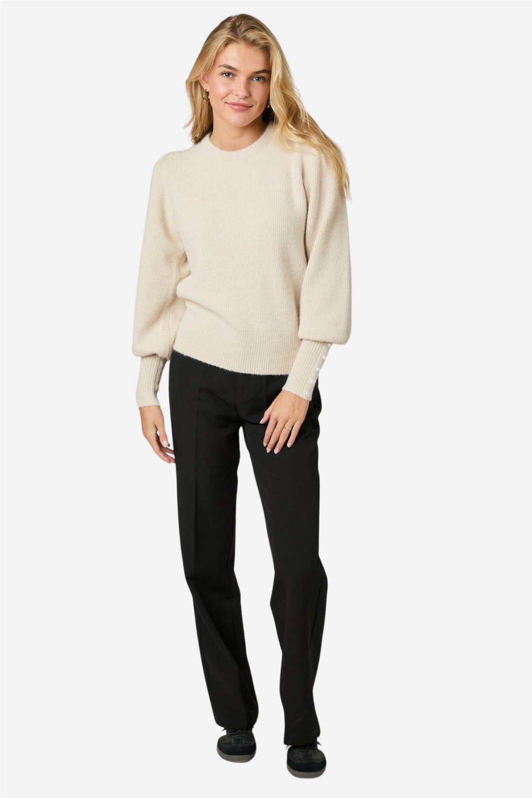 Angie Knit Blouse Ivory
