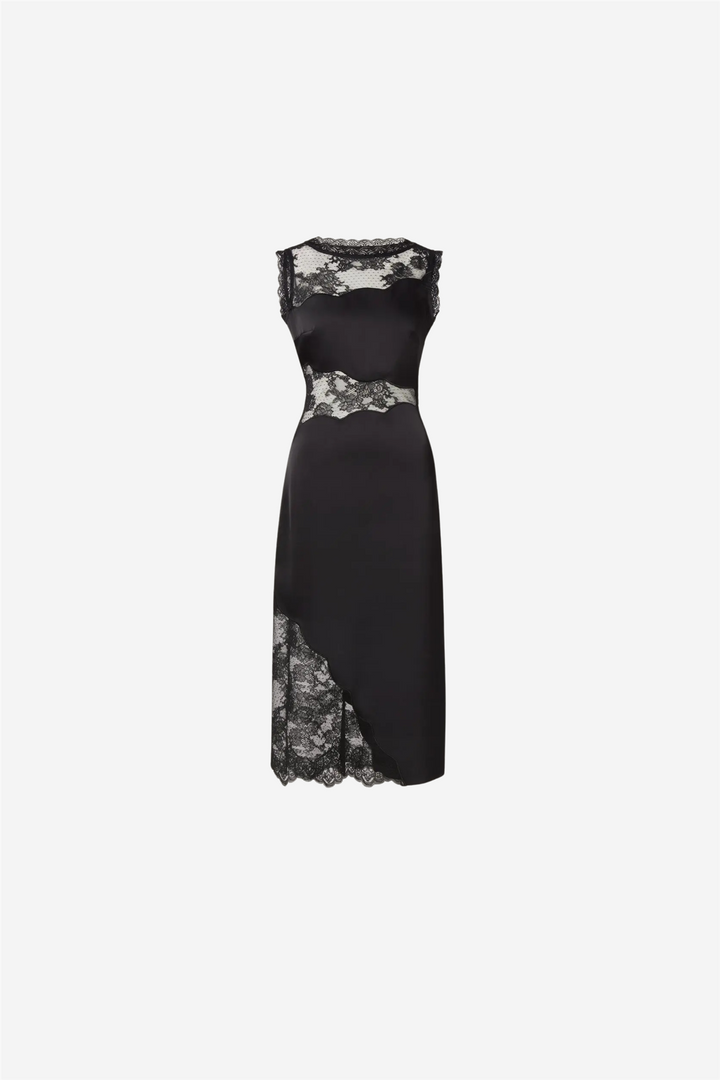 Desire Lace Midi Dress Black