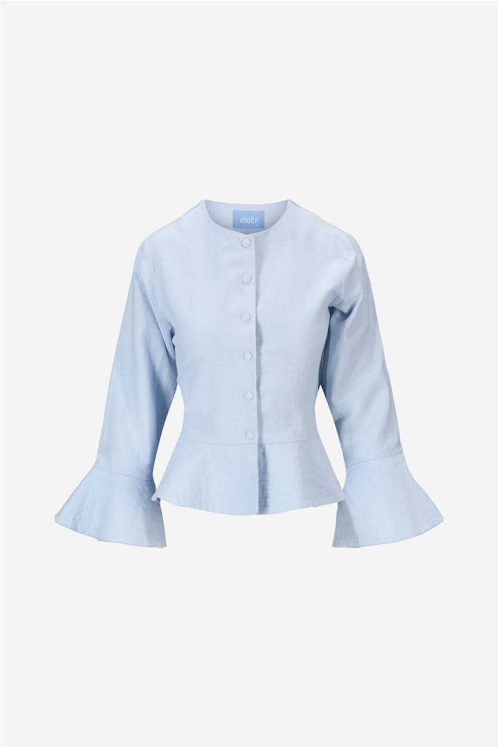 Maren Linen Jacket Kentucky Blue