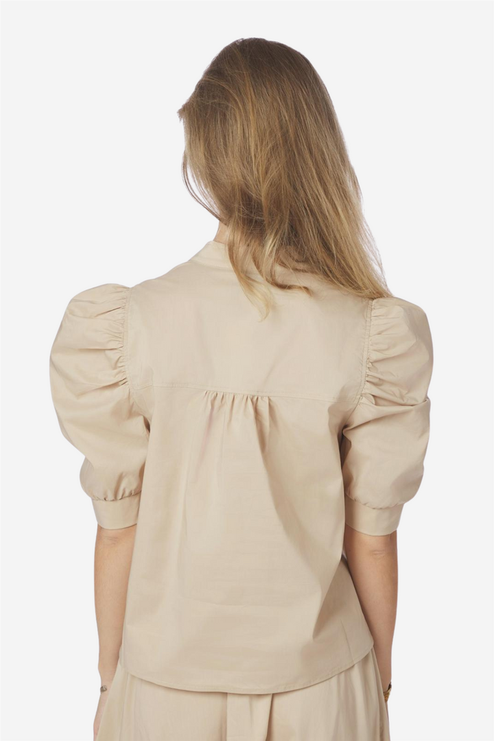 Roella Poplin Blouse Dark Sand