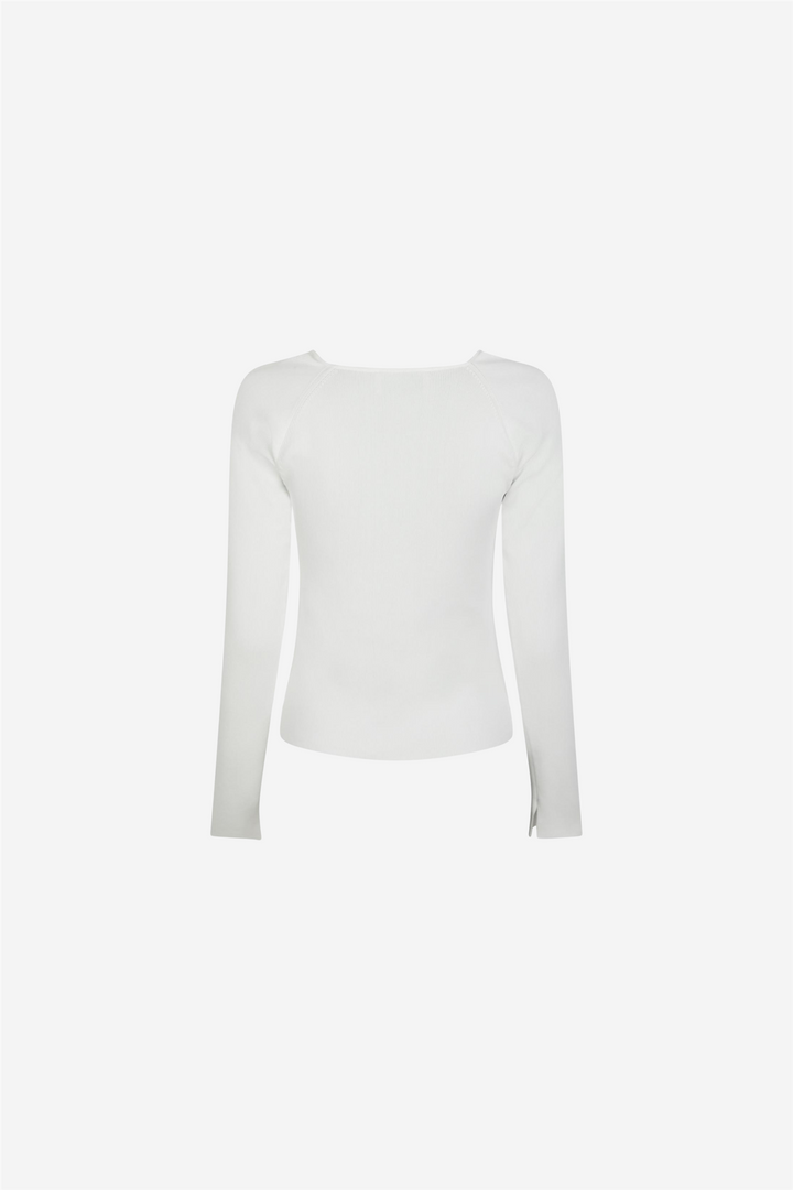 Elaina Knit Blouse Off White