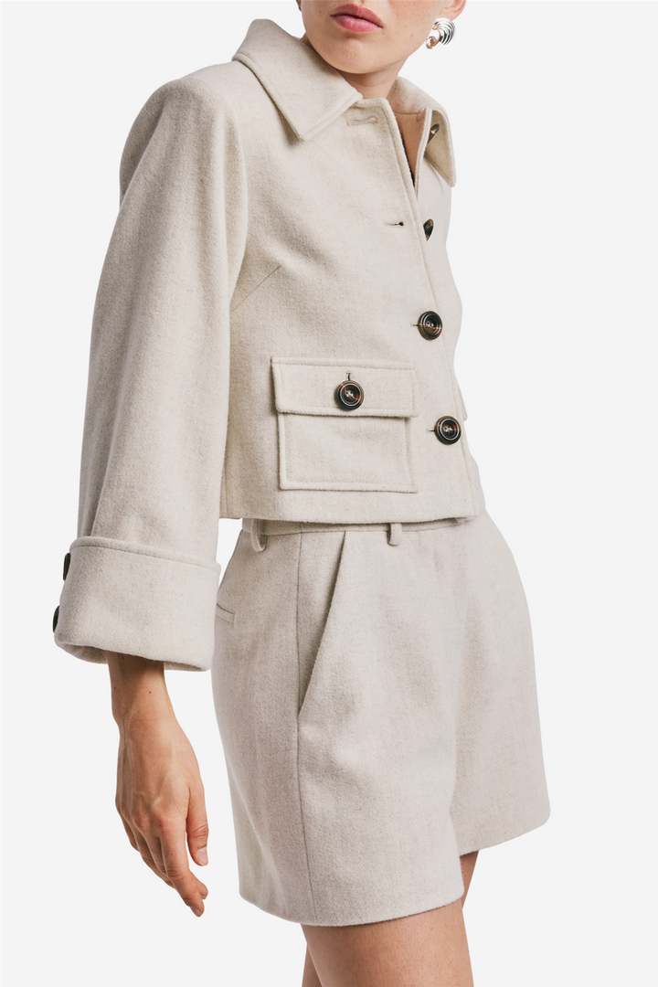 Tailored Structured Jacket Vintage White
