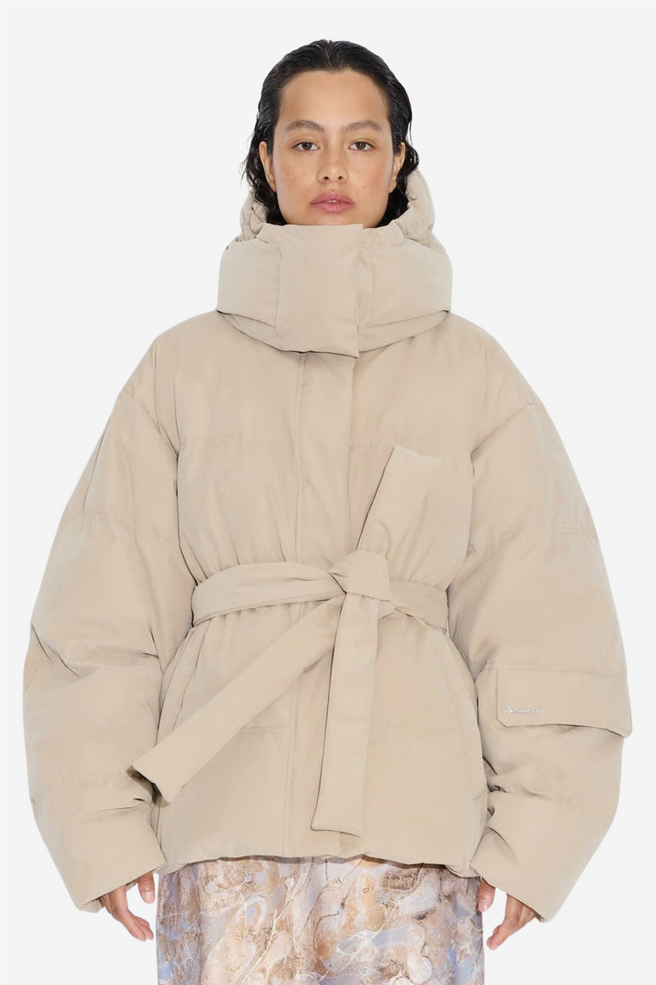 Steilia Brushed Down Jacket Beige