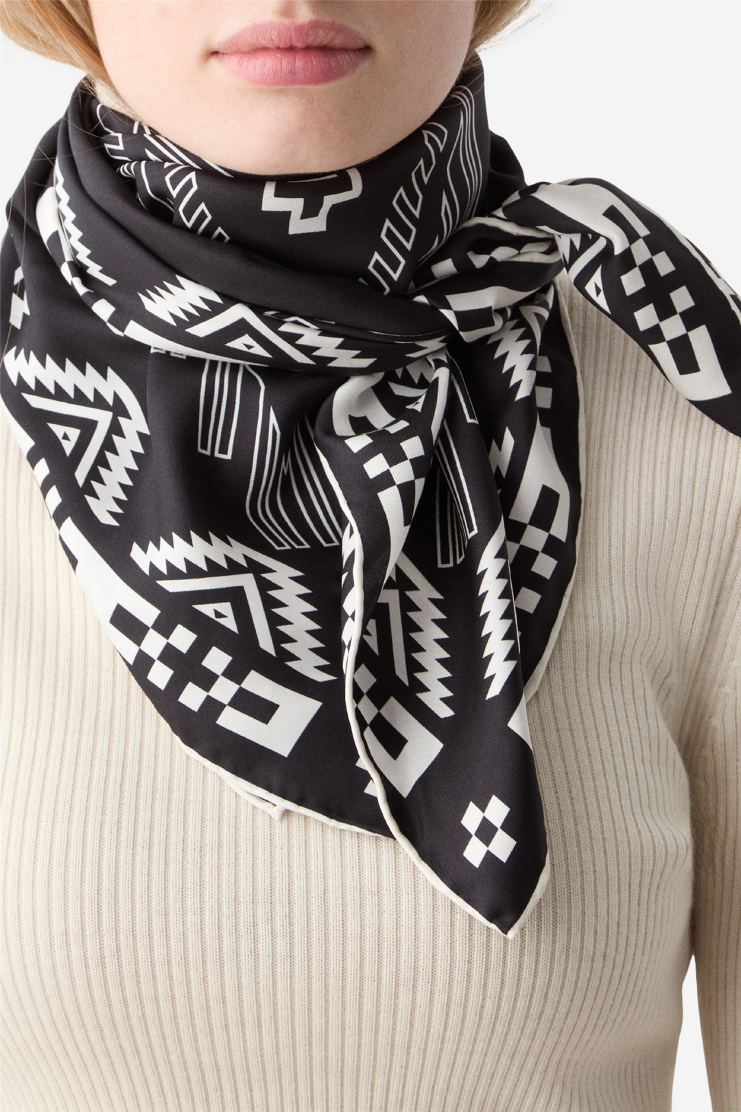 Pioneer Silk Scarf Black