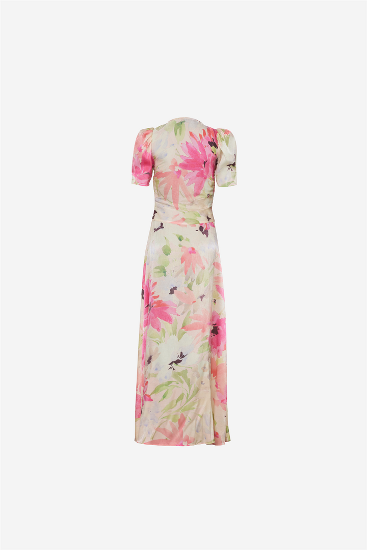 Shiny Button-Down Dress Soft Dew