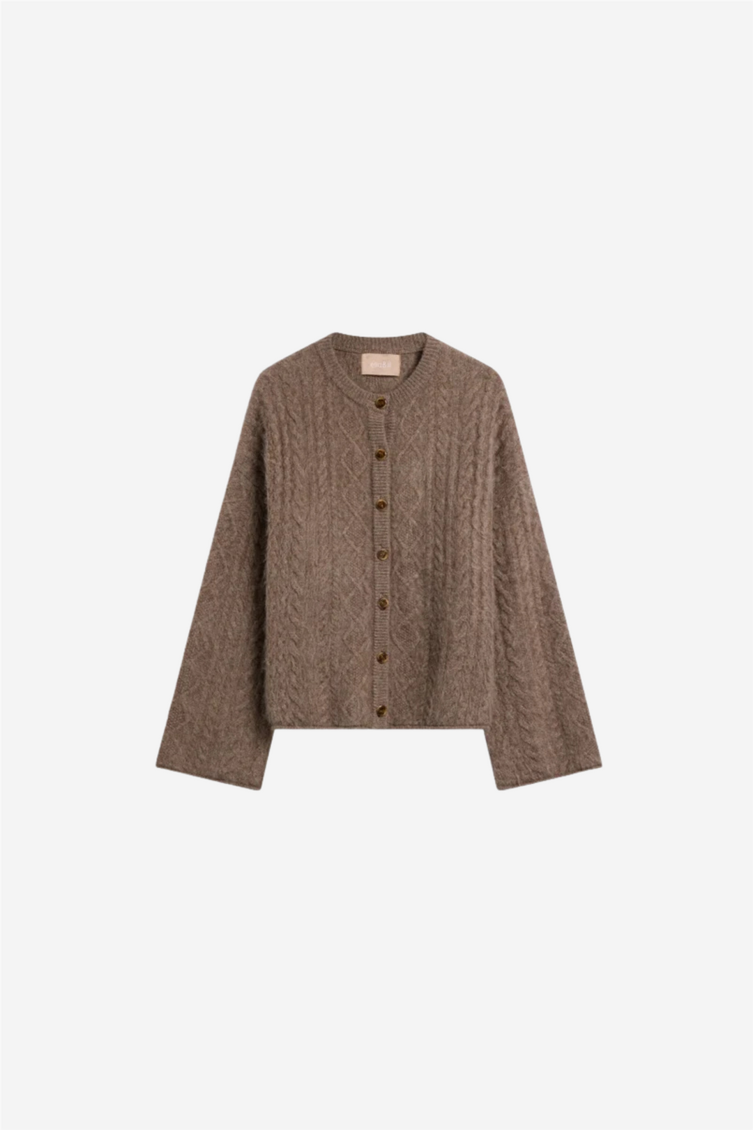 Ylva Brushed Cardigan Light Brown