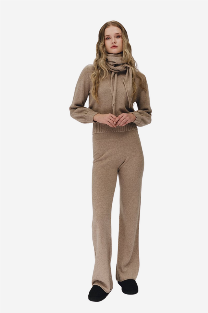 Maje Cashmere Pants Beige
