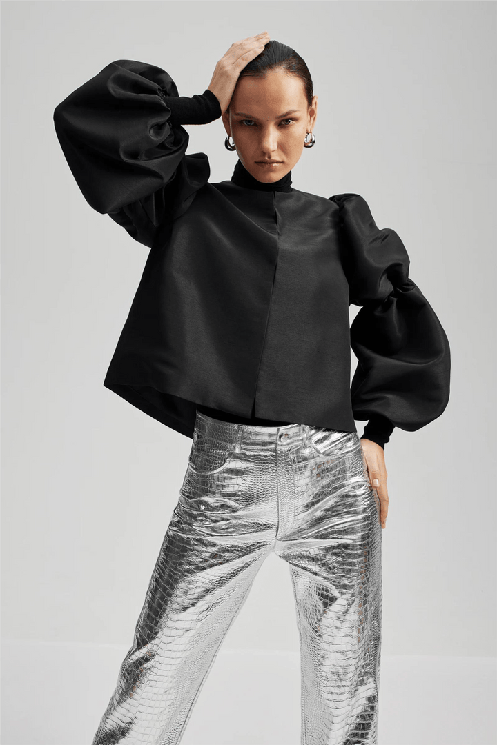 By Malina Bluser & Skjorter Zoey Double Pouf Sleeve Blouse