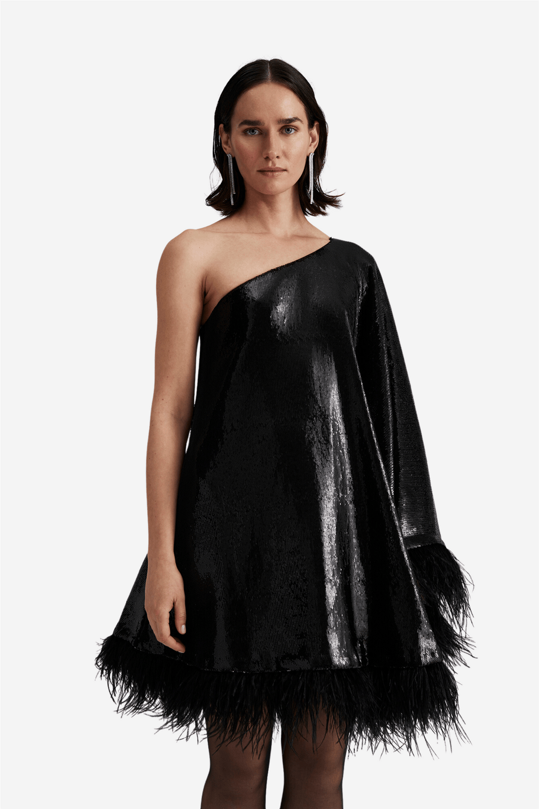 By Malina Kjoler & jumpsuits Andrea One-Shoulder Mini Dress
