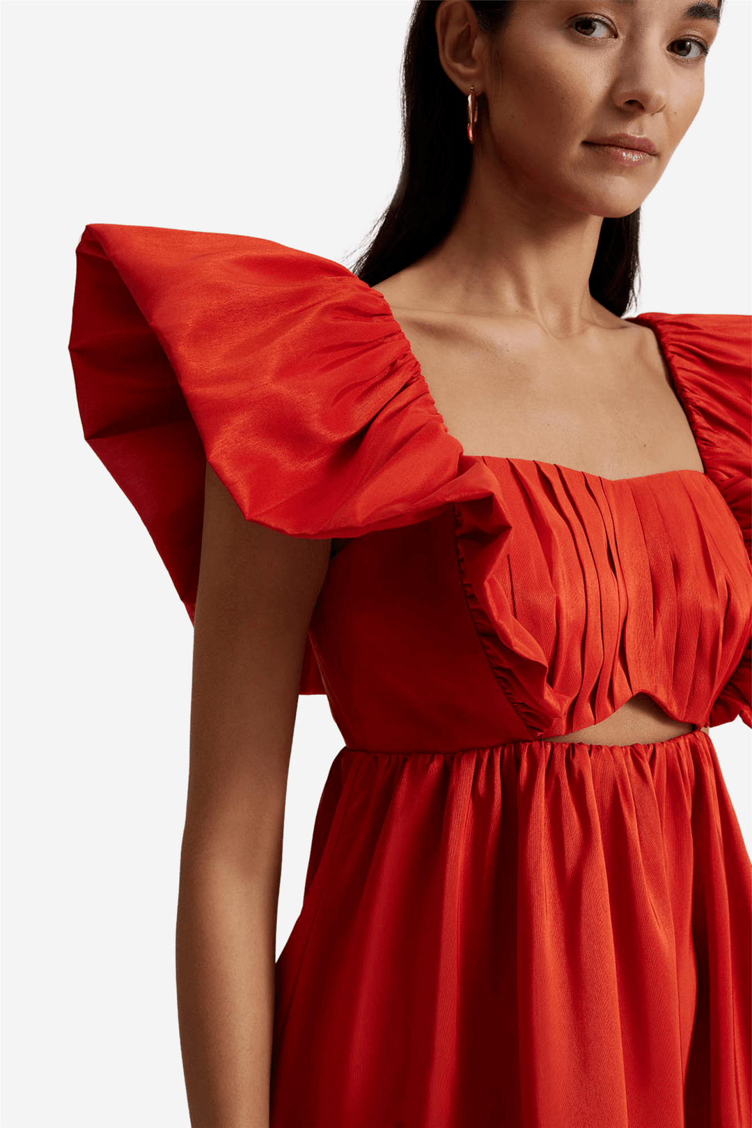 By Malina Kjoler & jumpsuits Bree Frill Detailed Mini Dress Summer Red
