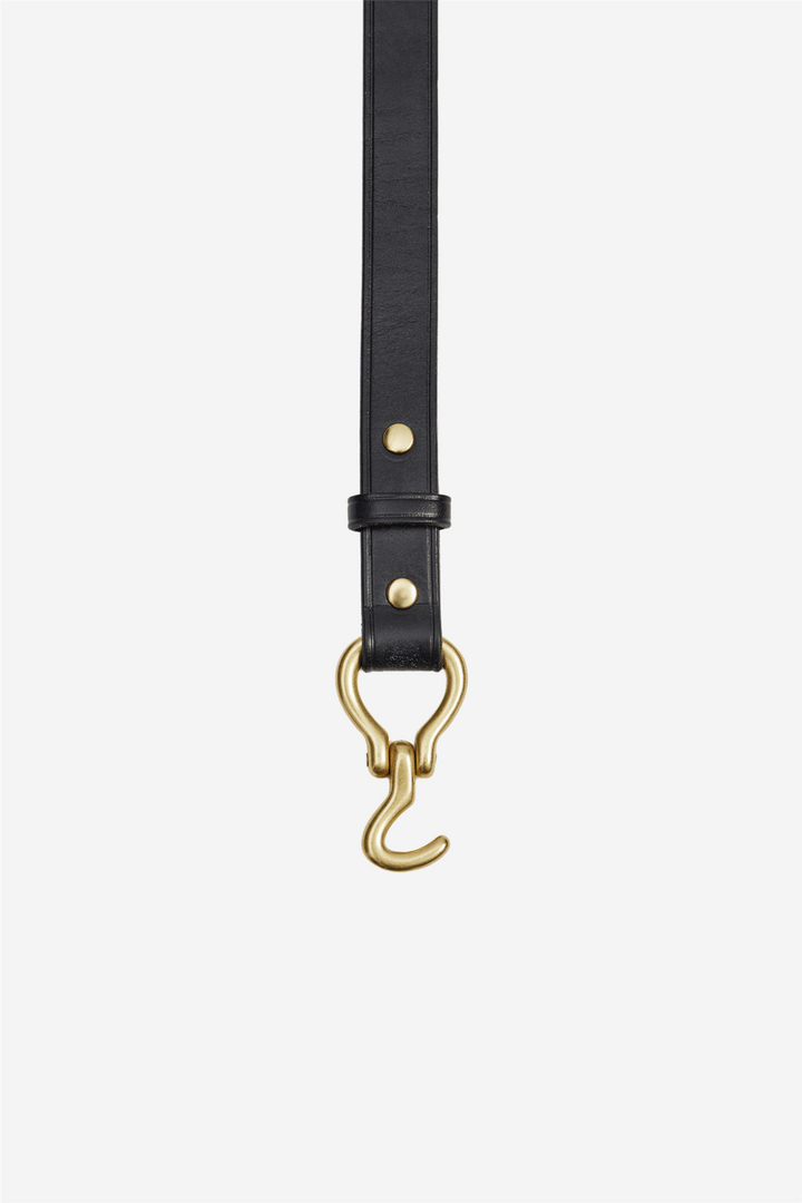 By Malina Tilbehør Oriana Leather Belt Black