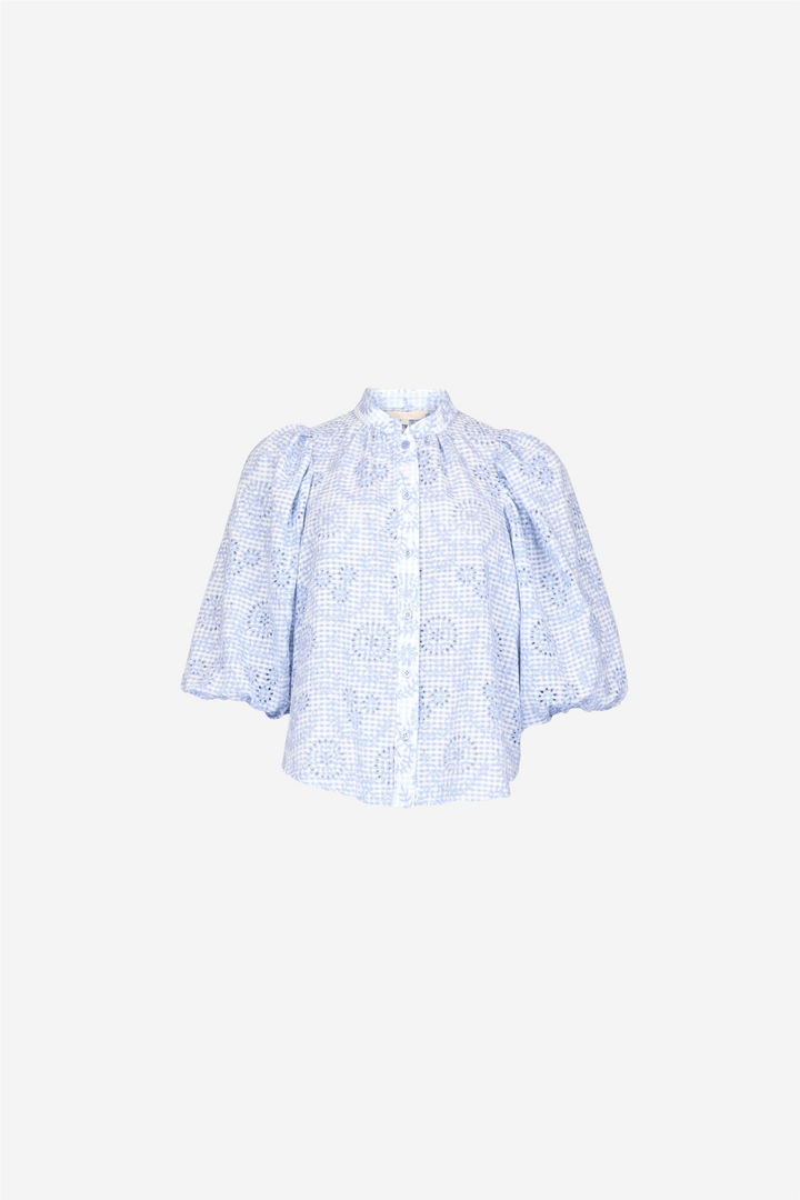 by TiMo Bluser & Skjorter Checks Blouse Light Blue