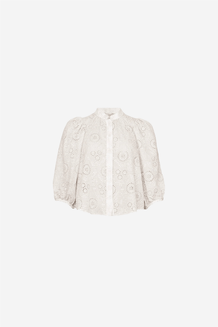 by TiMo Bluser & Skjorter Checks Blouse Off White