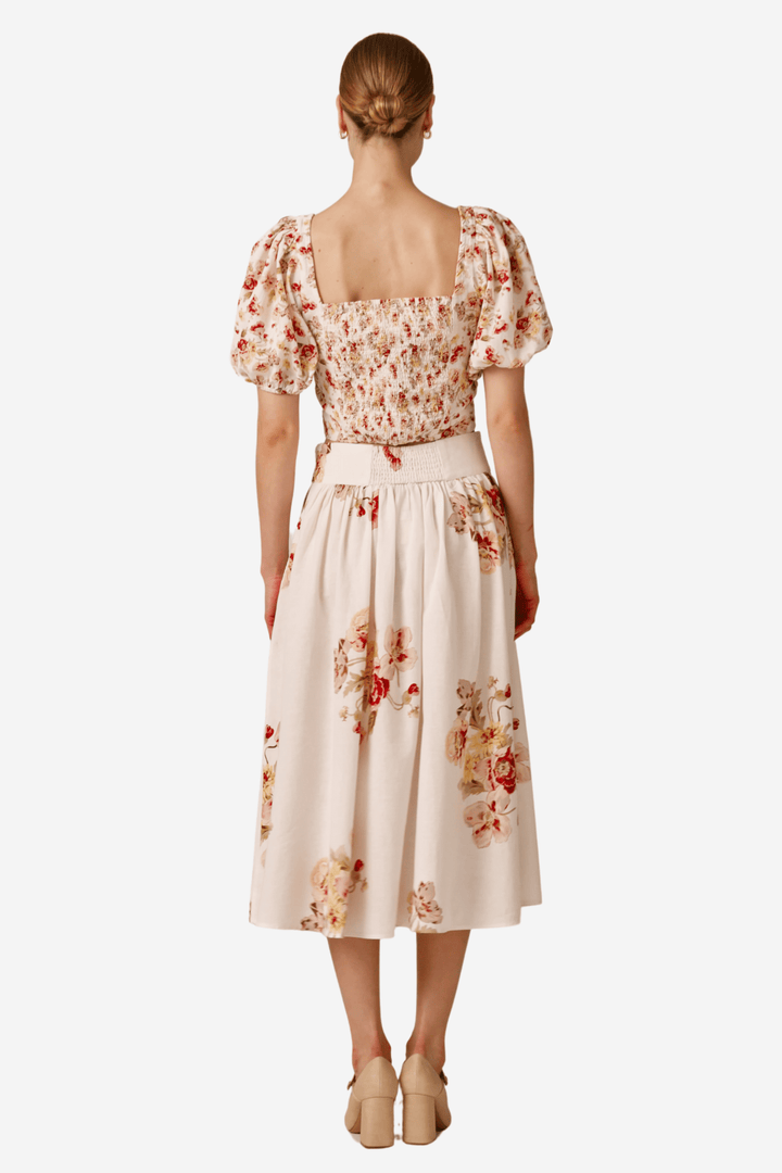 by TiMo Bluser & Skjorter Linen Cropped Top Mini Rosette