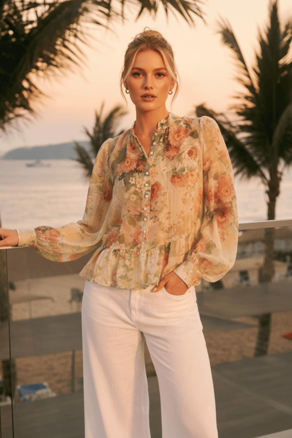 by TiMo Bluser & Skjorter Organza Shirt Watercolour Dreams