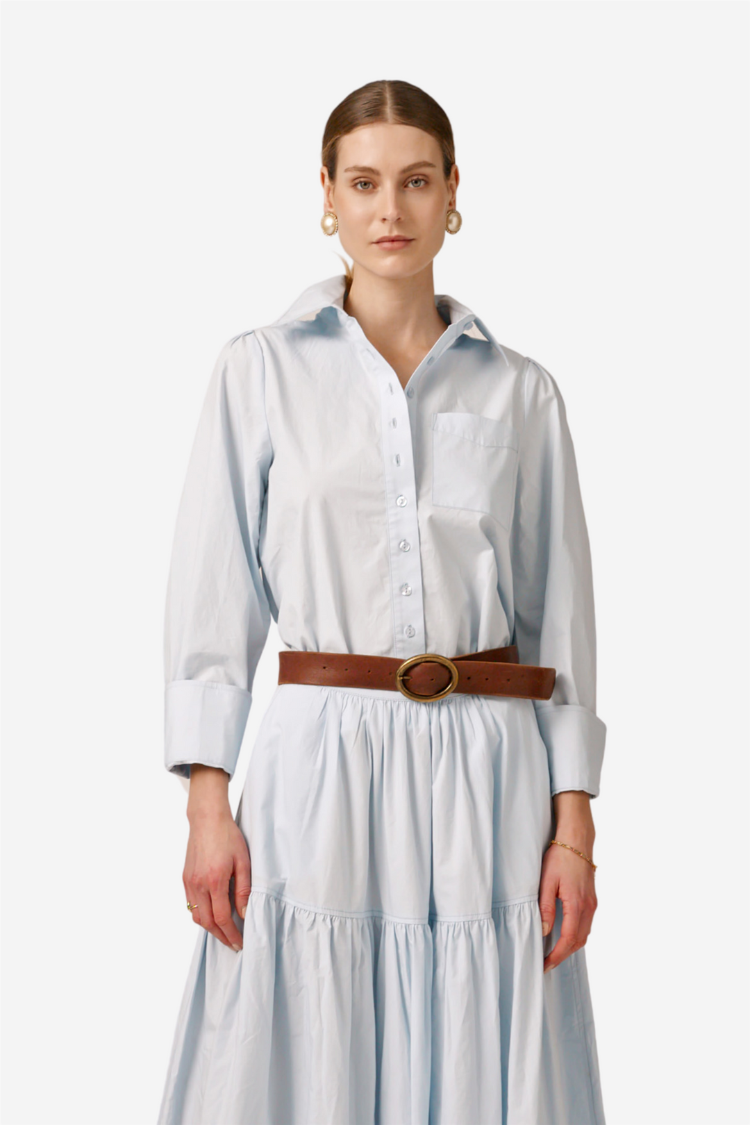 by TiMo Bluser & Skjorter Poplin Shirt Light Blue