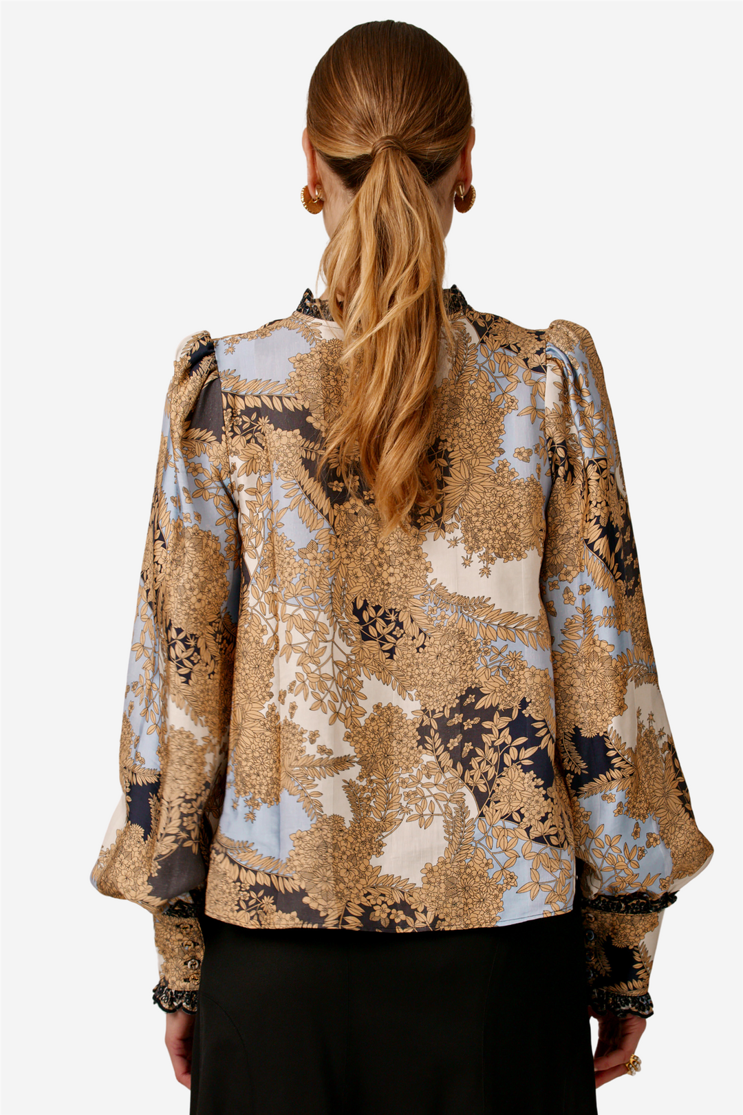 by TiMo Bluser &amp; Skjorter Striped Ruffle Blouse Blue Field