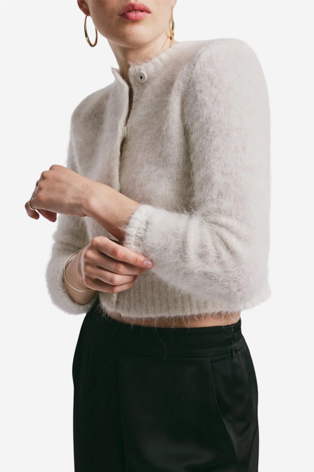 by TiMo Genser & Cardigan Alpaca Jacket Off White