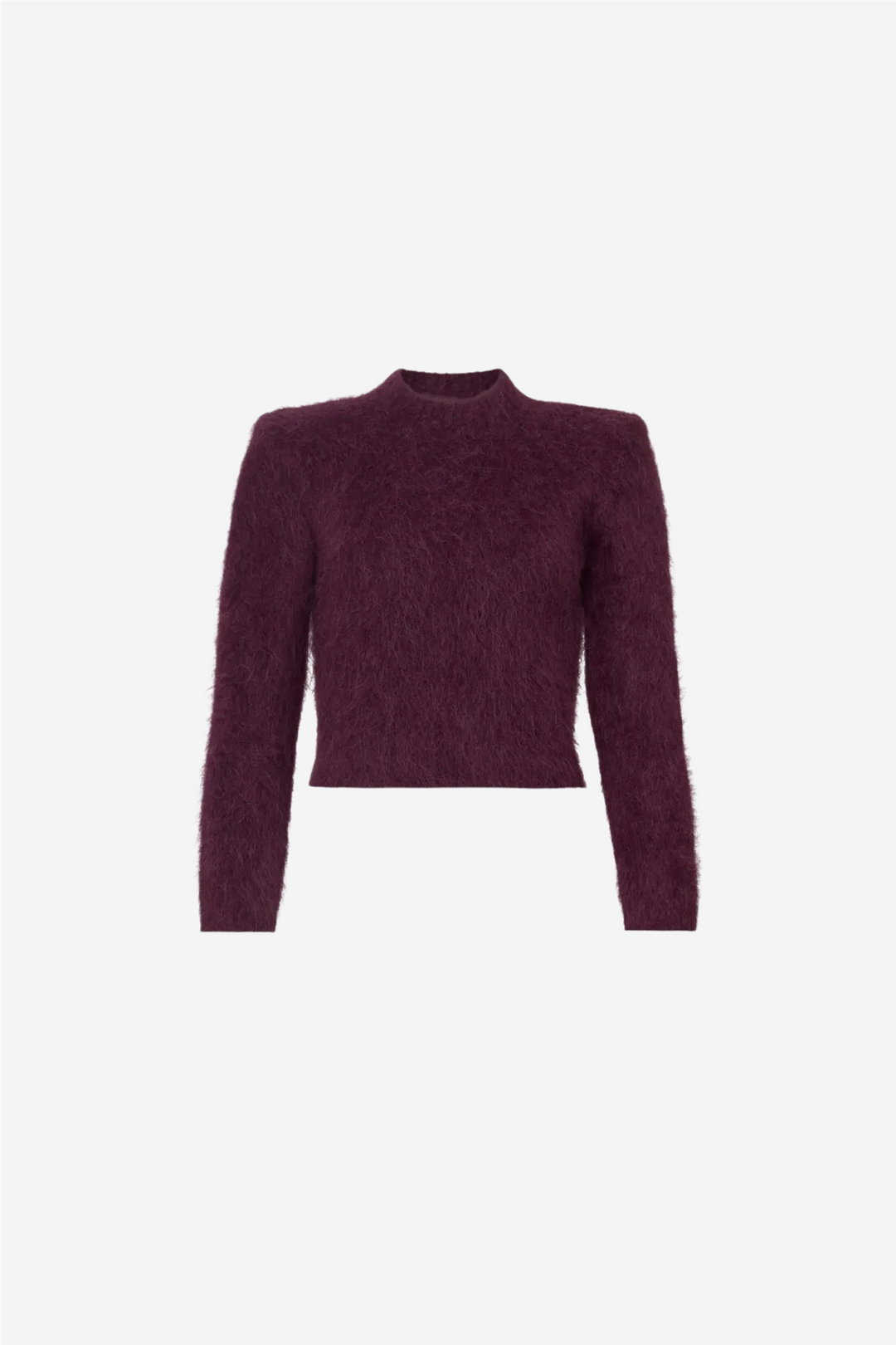 by TiMo Genser & Cardigan Hairy Knit Fitted Sweater Burgundy