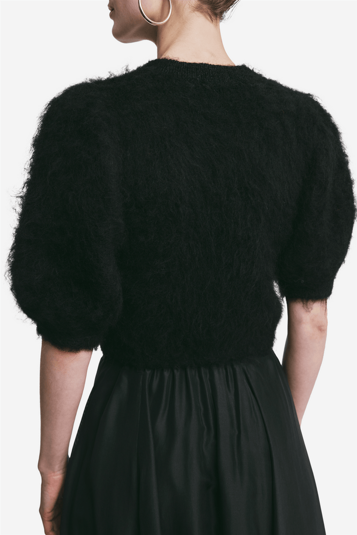 by TiMo Genser & Cardigan Hairy Knit Puffed Jacket Black
