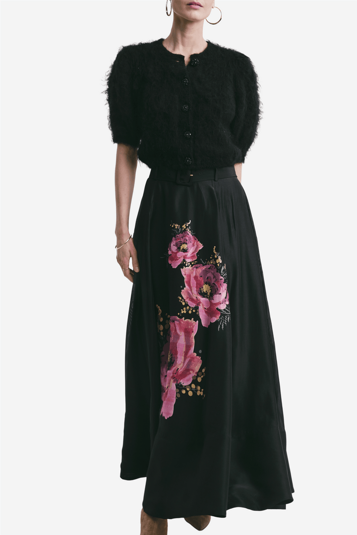 by TiMo Genser & Cardigan Hairy Knit Puffed Jacket Black