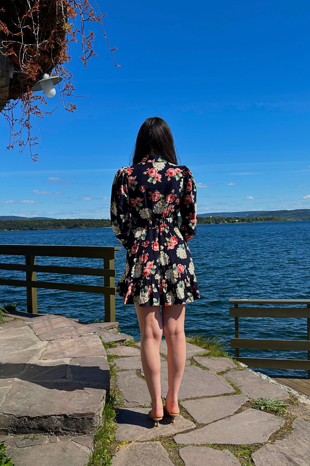 by TiMo Kjoler & jumpsuits Baby Cord Mini Dress Midnight Roses