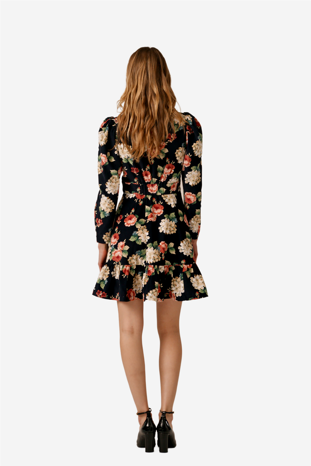 by TiMo Kjoler & jumpsuits Baby Cord Mini Dress Midnight Roses