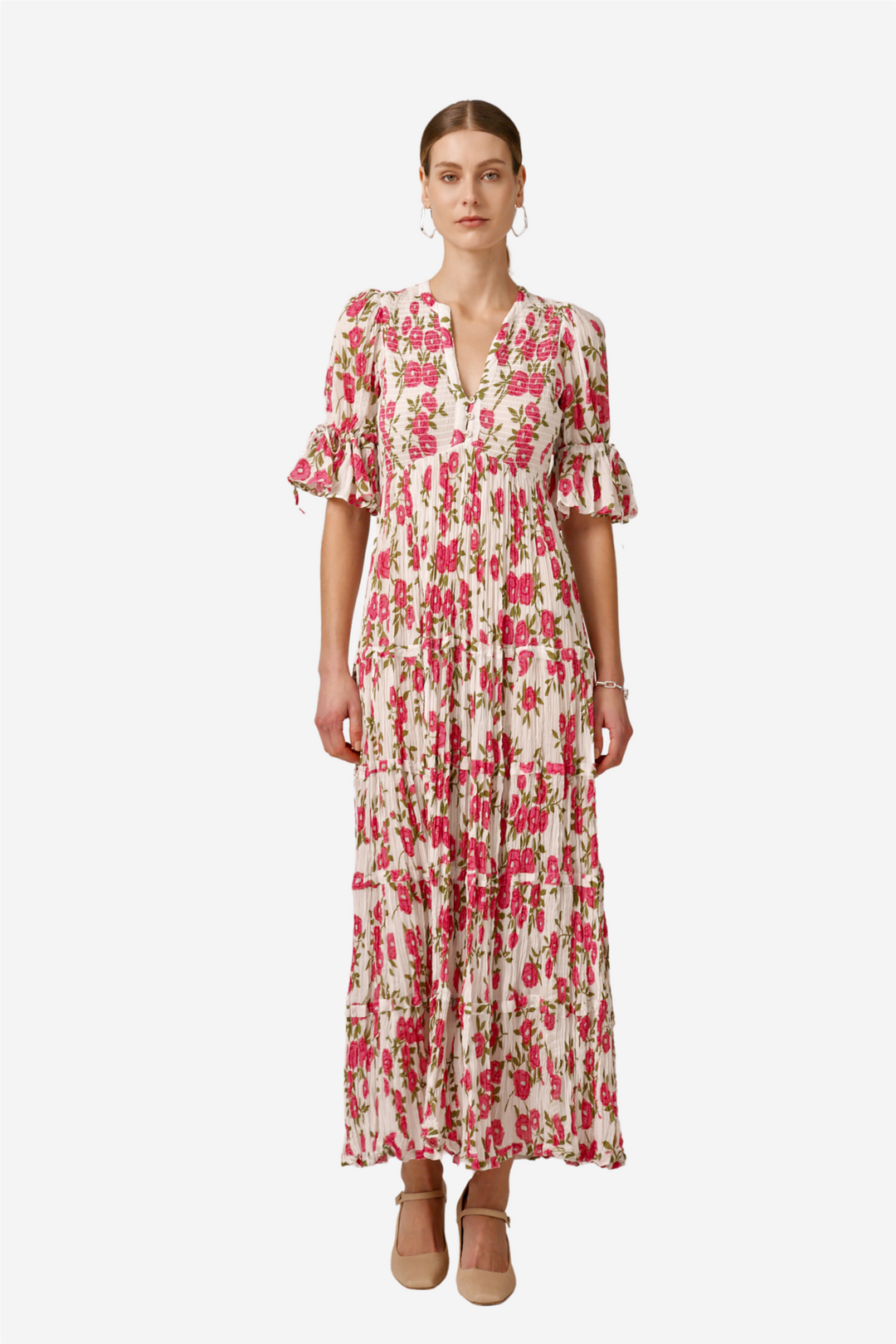 by TiMo Kjoler & jumpsuits Bohemian Relaxed Dress Pink Meadow
