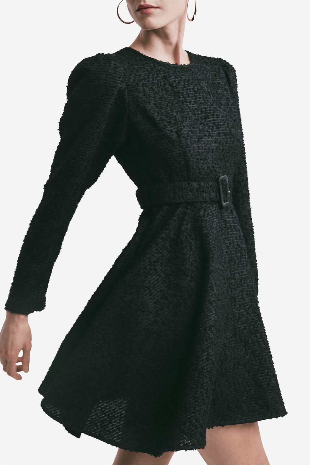 by TiMo Kjoler & jumpsuits Boucle Belt Dress Black